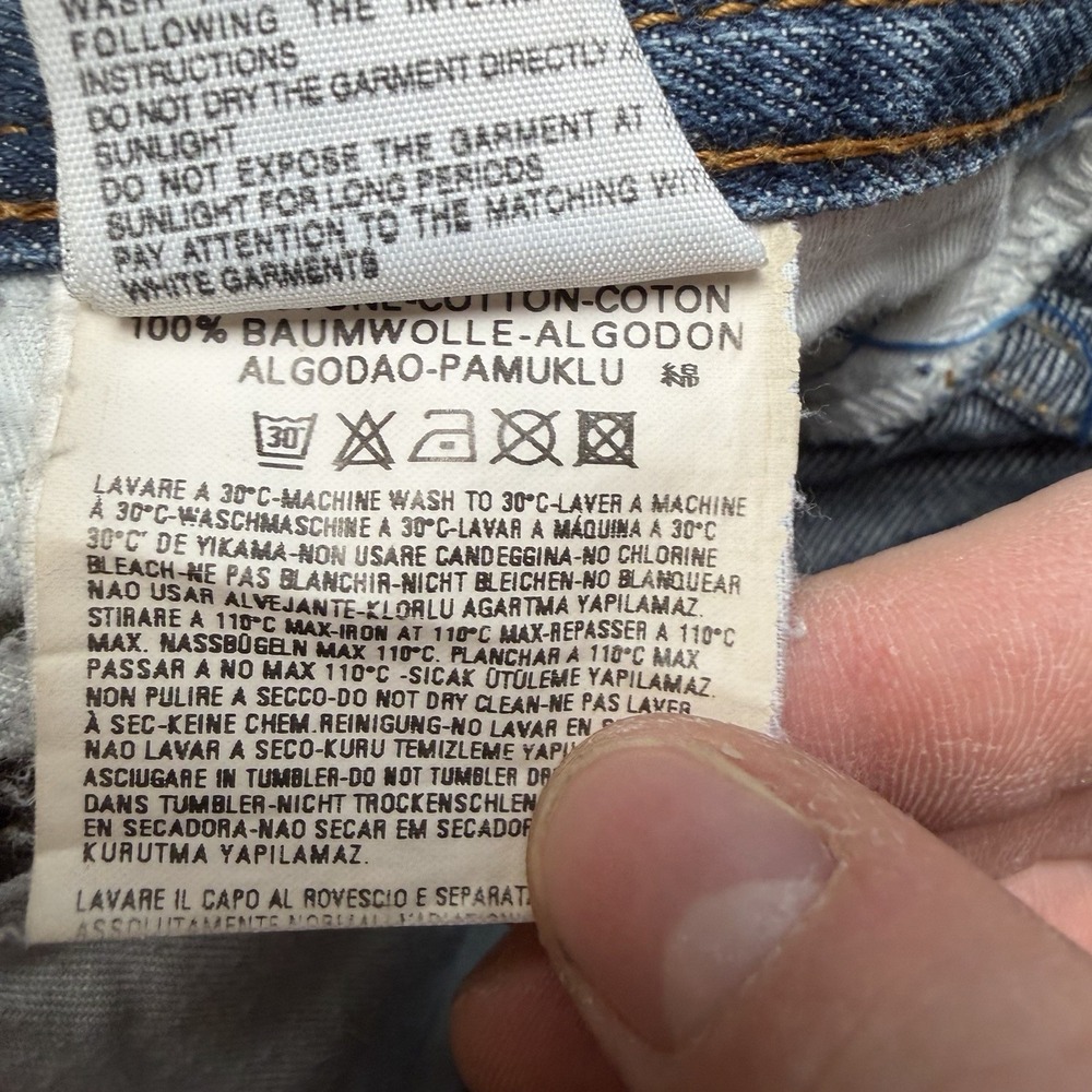 Diesel Jeeves Jeans Men 38x32 Blue Relaxed Straight Baggy Fit Hip Hop Italy Y2K - Picture 8 of 14